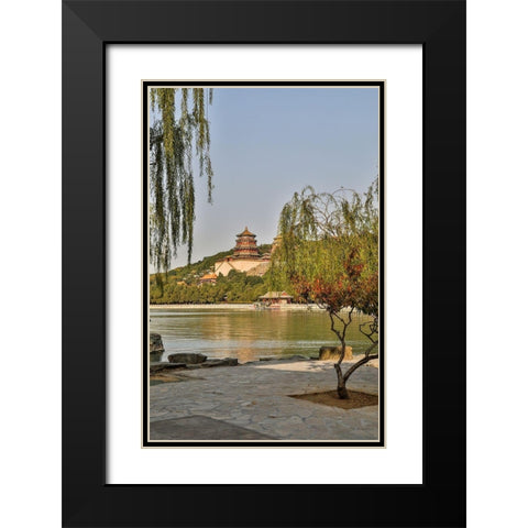 Asia-China-Beijing-Summer Palace of Empress Cixi Black Modern Wood Framed Art Print with Double Matting by Looney, Hollice
