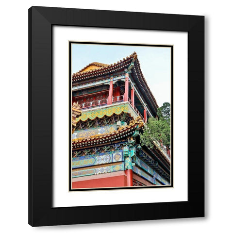 Asia-China-Beijing-The Forbidden City Black Modern Wood Framed Art Print with Double Matting by Looney, Hollice