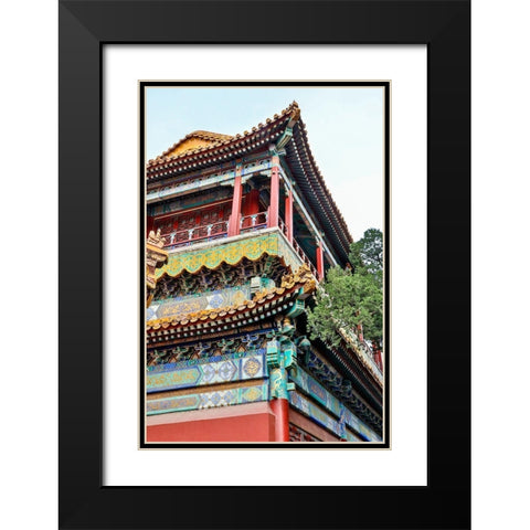 Asia-China-Beijing-The Forbidden City Black Modern Wood Framed Art Print with Double Matting by Looney, Hollice