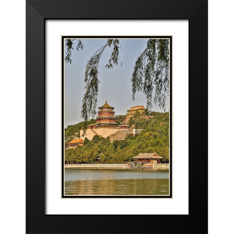 Asia-China-Beijing-Summer Palace of Empress Cixi Black Modern Wood Framed Art Print with Double Matting by Looney, Hollice