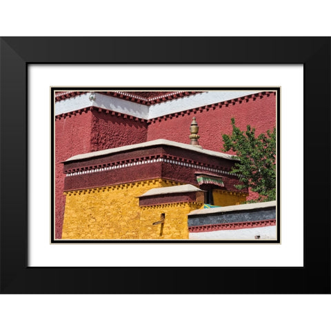 Palcho Monastery-Gyantse-Gyantse County-Tibet-China Black Modern Wood Framed Art Print with Double Matting by Su, Keren