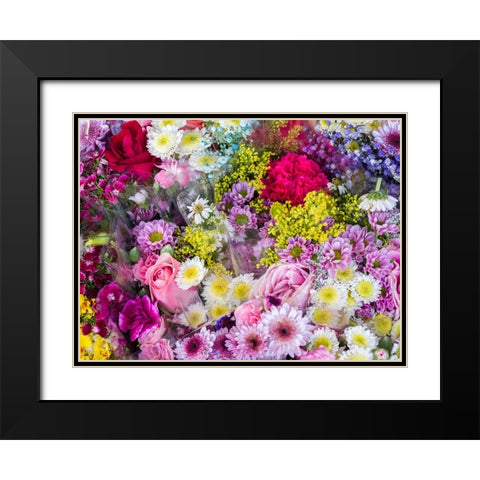 China-Hong Kong Flower market Black Modern Wood Framed Art Print with Double Matting by Eggers, Julie