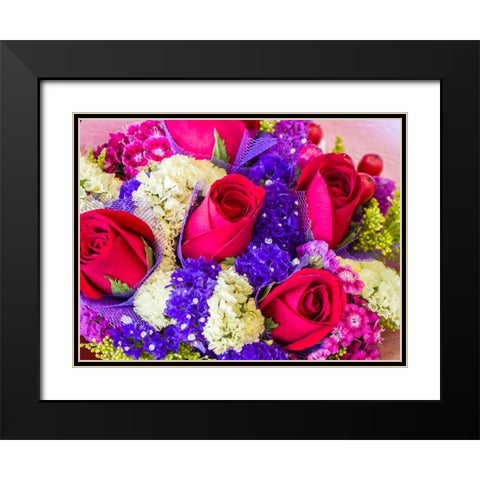 China-Hong Kong Flower market Black Modern Wood Framed Art Print with Double Matting by Eggers, Julie
