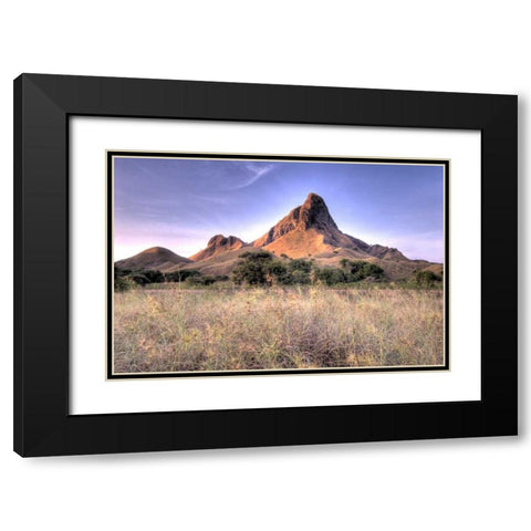 Indonesia, Komodo NP, Padar Isl Island mountain Black Modern Wood Framed Art Print with Double Matting by Shimlock, Jones