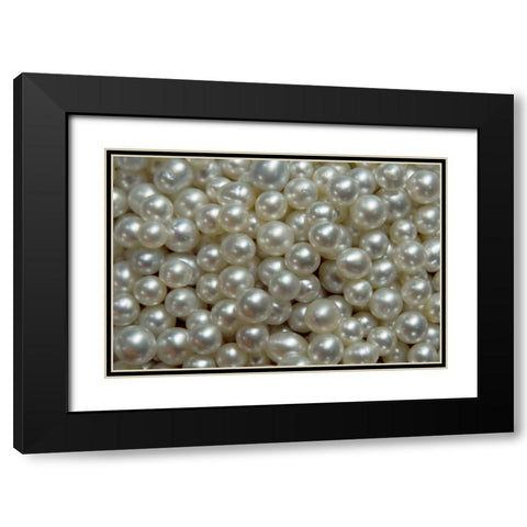 Bowl of pearls, Irian Jaya, West Papua, Indonesia Black Modern Wood Framed Art Print with Double Matting by Shimlock, Jones