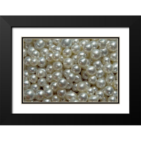 Bowl of pearls, Irian Jaya, West Papua, Indonesia Black Modern Wood Framed Art Print with Double Matting by Shimlock, Jones