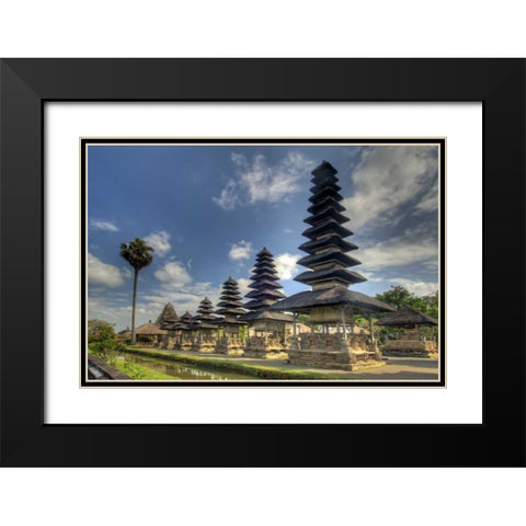 Indonesia, Bali, Mengwi Pura Taman Ayun temple Black Modern Wood Framed Art Print with Double Matting by Shimlock, Jones