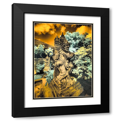 Indonesia-Bali-Ubud-Pura Tirta Empul Temple-bath in Tampaksiring sacred spring Black Modern Wood Framed Art Print with Double Matting by Eggers, Terry