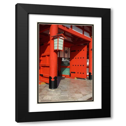 Japan, Kyoto Fushimi-Inari-Taisha Shrine Black Modern Wood Framed Art Print with Double Matting by Flaherty, Dennis