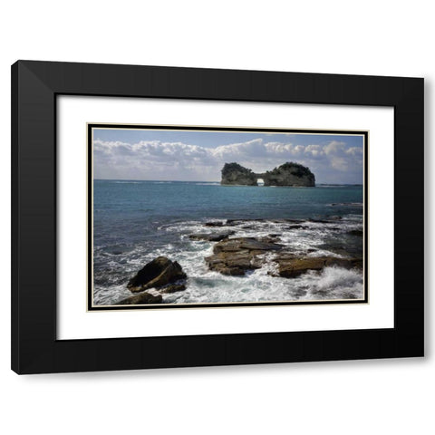 Japan, Wakagama Prefecture Engetsu Island Black Modern Wood Framed Art Print with Double Matting by Flaherty, Dennis