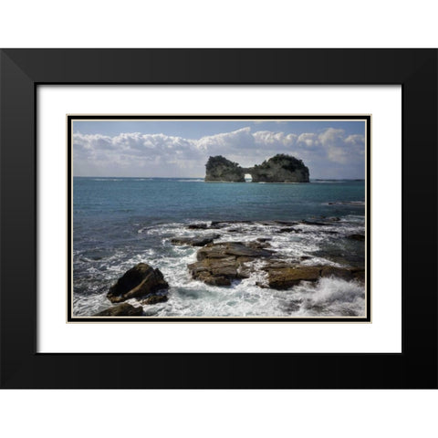 Japan, Wakagama Prefecture Engetsu Island Black Modern Wood Framed Art Print with Double Matting by Flaherty, Dennis