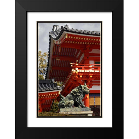 Japan, Kyoto Fushimi-Inari-Taisha Shinto shrine Black Modern Wood Framed Art Print with Double Matting by Flaherty, Dennis