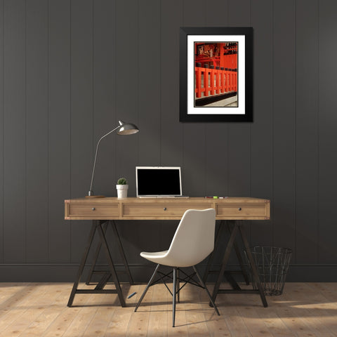 Japan, Kyoto Fushimi-Inari-Taisha Shinto shrine Black Modern Wood Framed Art Print with Double Matting by Flaherty, Dennis