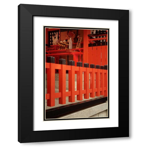 Japan, Kyoto Fushimi-Inari-Taisha Shinto shrine Black Modern Wood Framed Art Print with Double Matting by Flaherty, Dennis