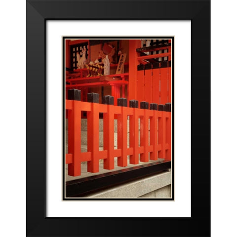 Japan, Kyoto Fushimi-Inari-Taisha Shinto shrine Black Modern Wood Framed Art Print with Double Matting by Flaherty, Dennis