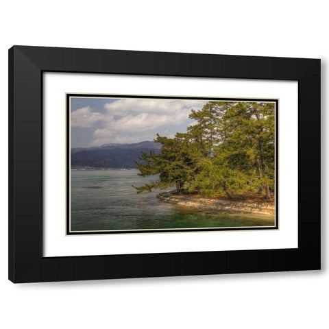 Japan Amanohashidate in Kyoto Prefecture Black Modern Wood Framed Art Print with Double Matting by Flaherty, Dennis