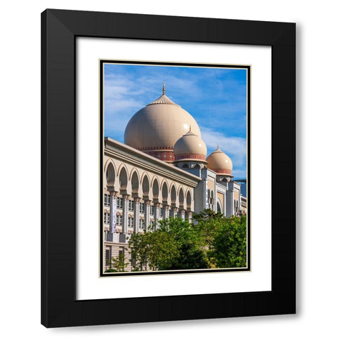 Kuala Lumpur- West Malaysia. Dome of the Palace Of Justice Black Modern Wood Framed Art Print with Double Matting by Haseltine, Tom