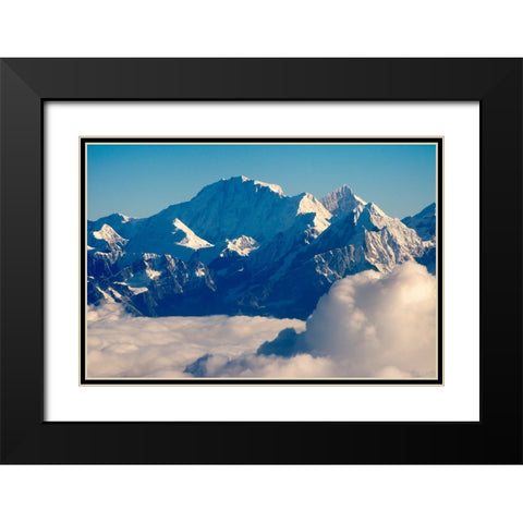 Mount Everest-8848m-in the Himalayas above the clouds-Nepal Black Modern Wood Framed Art Print with Double Matting by Su, Keren