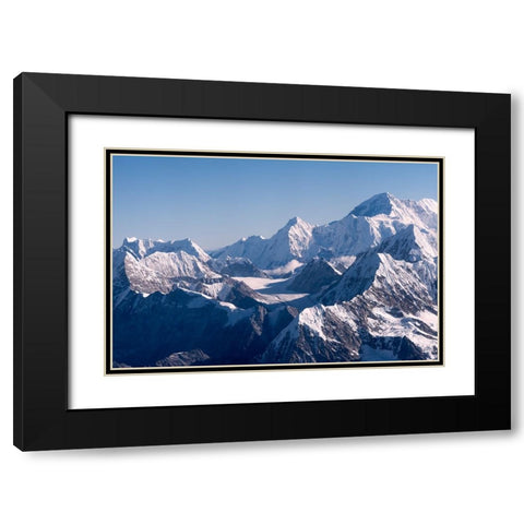 The Himalayas Range above clouds-Nepal Black Modern Wood Framed Art Print with Double Matting by Su, Keren