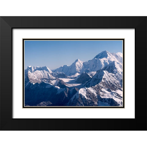 The Himalayas Range above clouds-Nepal Black Modern Wood Framed Art Print with Double Matting by Su, Keren