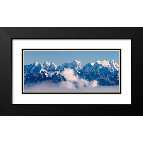 The Himalayas Range above clouds-Nepal Black Modern Wood Framed Art Print with Double Matting by Su, Keren