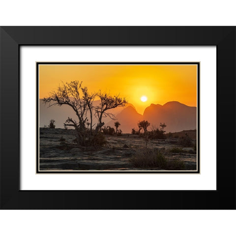 Middle East-Arabian Peninsula-Oman-Ad Dakhiliyah-Al Hamra Black Modern Wood Framed Art Print with Double Matting by Wilson, Emily M.
