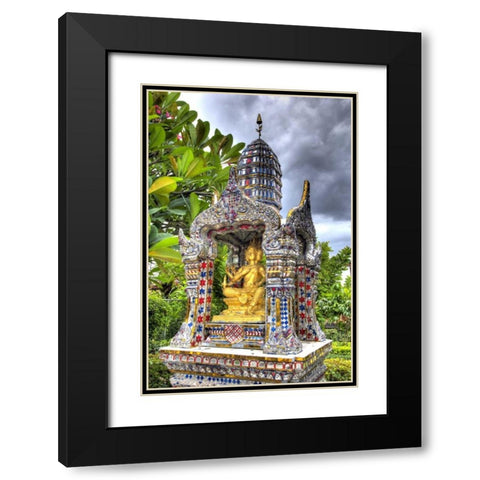 Ornate Wat Bangkungthien Kang, Bangkok, Thailand Black Modern Wood Framed Art Print with Double Matting by Shimlock, Jones