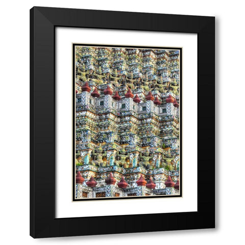 Thailand, Bangkok, Wat Arun Buddhist temple Black Modern Wood Framed Art Print with Double Matting by Shimlock, Jones