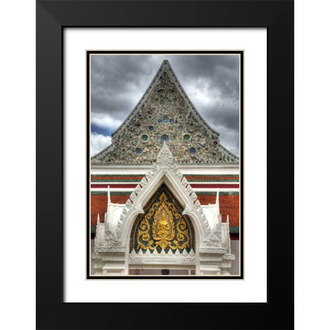 Thailand, Bangkok, Wat Bangkungthien Kang Black Modern Wood Framed Art Print with Double Matting by Shimlock, Jones