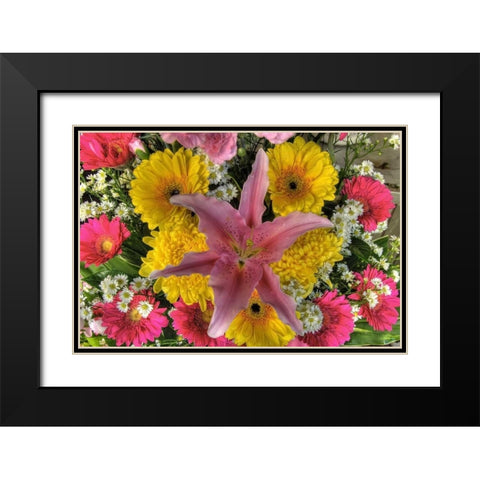 Thailand, Bangkok Flowers on display at market Black Modern Wood Framed Art Print with Double Matting by Shimlock, Jones