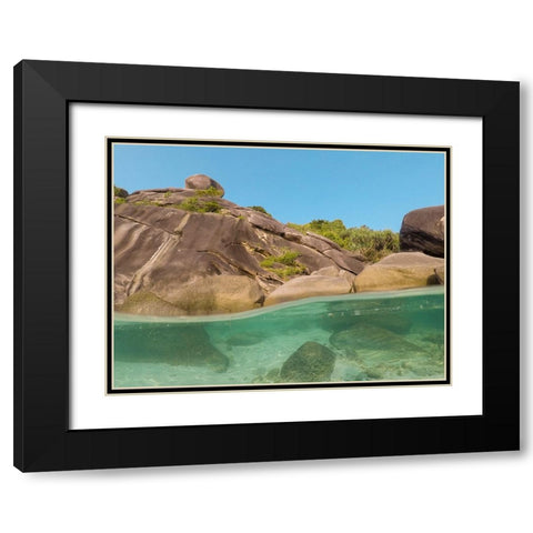 The clear water and rocks of Ko Miang island Black Modern Wood Framed Art Print with Double Matting by Pitamitz, Sergio