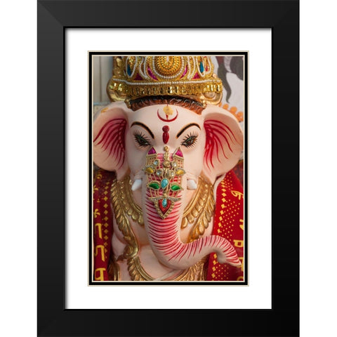 Thailand-Chonburi Province-Khao Sam Muk Shrine Statue of the elephant god-Ganesha Black Modern Wood Framed Art Print with Double Matting by Haseltine, Tom