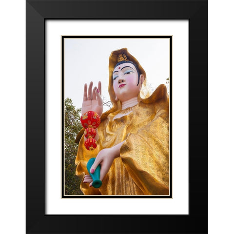 Thailand-Chonburi Province-Khao Sam Muk Shrine Statue of Sam Muk-a local spirit or deity Black Modern Wood Framed Art Print with Double Matting by Haseltine, Tom