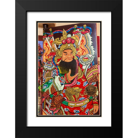 Pung Tao Gong Ancestral Temple- Chiang Mai- Thailand Black Modern Wood Framed Art Print with Double Matting by Haseltine, Tom