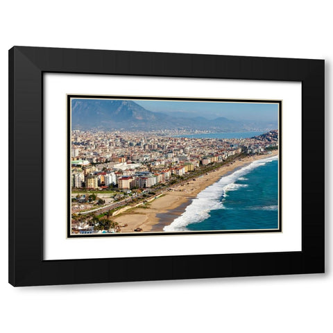 Alanya-Turkey Black Modern Wood Framed Art Print with Double Matting by Kabas, Ali