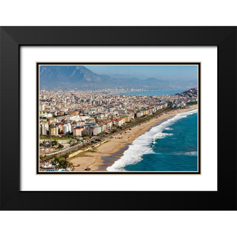 Alanya-Turkey Black Modern Wood Framed Art Print with Double Matting by Kabas, Ali