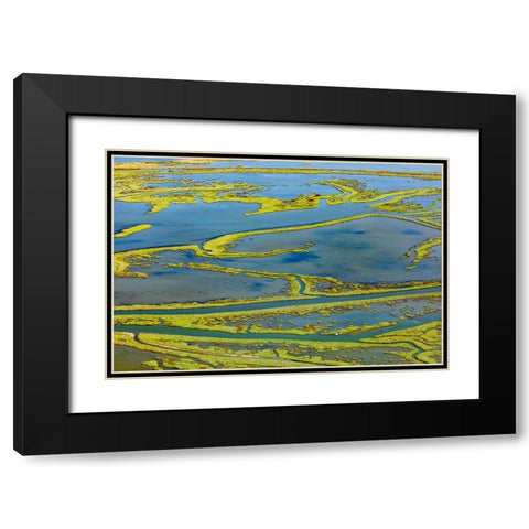 Wetland on the Aegean coast-Turkey Black Modern Wood Framed Art Print with Double Matting by Kabas, Ali