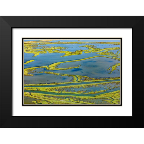 Wetland on the Aegean coast-Turkey Black Modern Wood Framed Art Print with Double Matting by Kabas, Ali