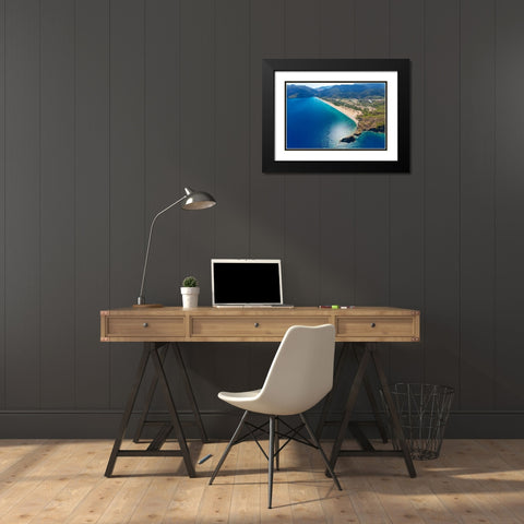 Olympos and Cirali beach aerial-Antalya-Turkey Black Modern Wood Framed Art Print with Double Matting by Kabas, Ali