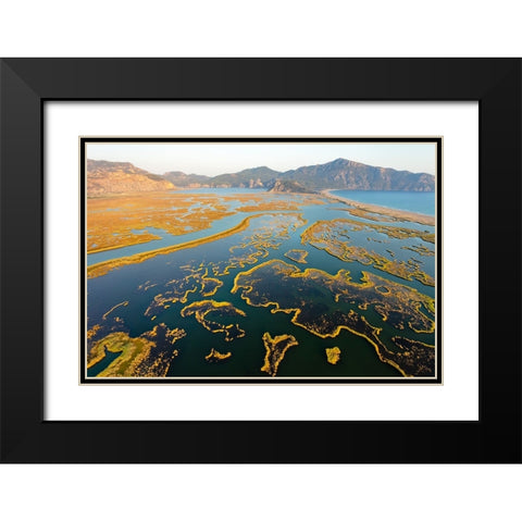 Dalyan-Koycegiz-Mugla-Turkey Black Modern Wood Framed Art Print with Double Matting by Kabas, Ali