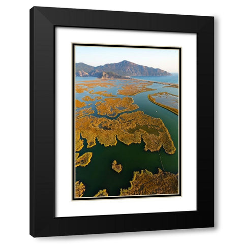 Dalyan-Koycegiz-Mugla-Turkey Black Modern Wood Framed Art Print with Double Matting by Kabas, Ali