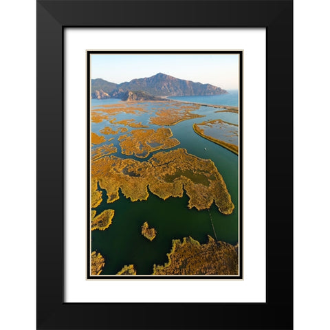 Dalyan-Koycegiz-Mugla-Turkey Black Modern Wood Framed Art Print with Double Matting by Kabas, Ali