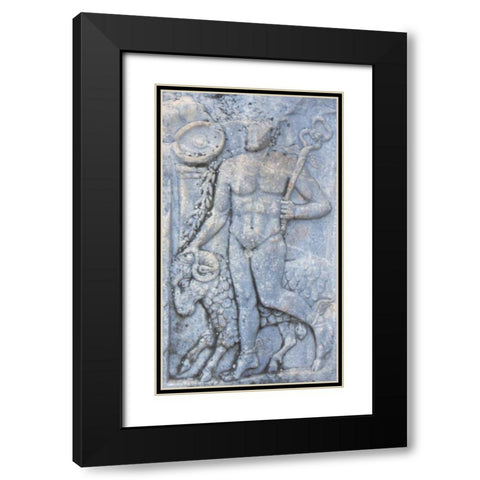 Turkey, Ephesus A Roman carving of Hermes Black Modern Wood Framed Art Print with Double Matting by Noble Gardner, Nancy
