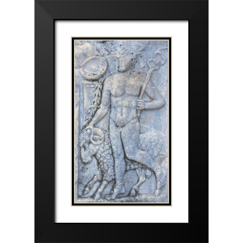Turkey, Ephesus A Roman carving of Hermes Black Modern Wood Framed Art Print with Double Matting by Noble Gardner, Nancy