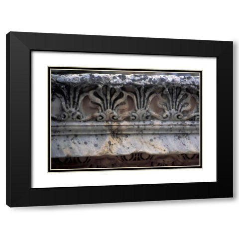 Turkey, Ephesus Classical Greek marble carvings Black Modern Wood Framed Art Print with Double Matting by Noble Gardner, Nancy