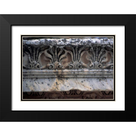 Turkey, Ephesus Classical Greek marble carvings Black Modern Wood Framed Art Print with Double Matting by Noble Gardner, Nancy