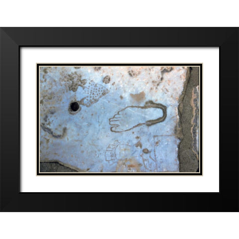 Turkey, Ephesus Crude ancient carvings Black Modern Wood Framed Art Print with Double Matting by Noble Gardner, Nancy