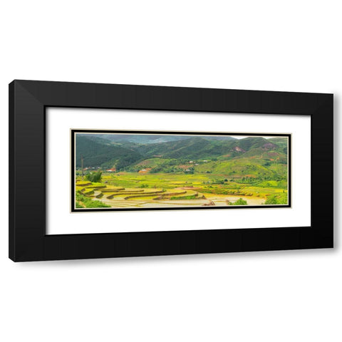 Vietnam -Rice paddies in the highlands of Sapa Black Modern Wood Framed Art Print with Double Matting by Norring, Tom