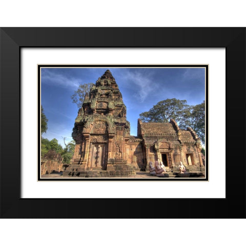 Banteay Srei, Angkor wat, Siem Reap, Cambodia Black Modern Wood Framed Art Print with Double Matting by Shimlock, Jones