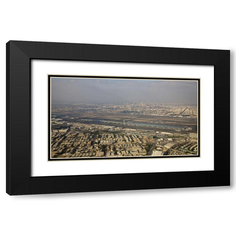 UAE, Dubai Dubai International Airport  Black Modern Wood Framed Art Print with Double Matting by Young, Bill